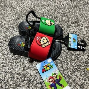 Toddler Super Mario Bros Sandals Slip On Elastic Back NWT Size 5/6